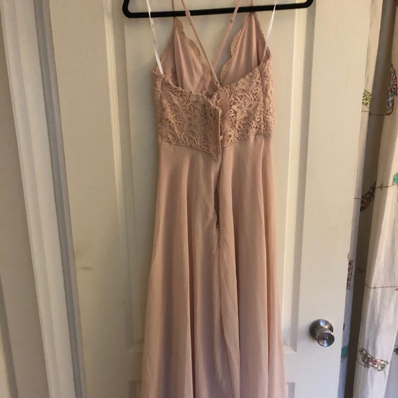 Lulus blush bridesmaids dress - Picture 2 of 4
